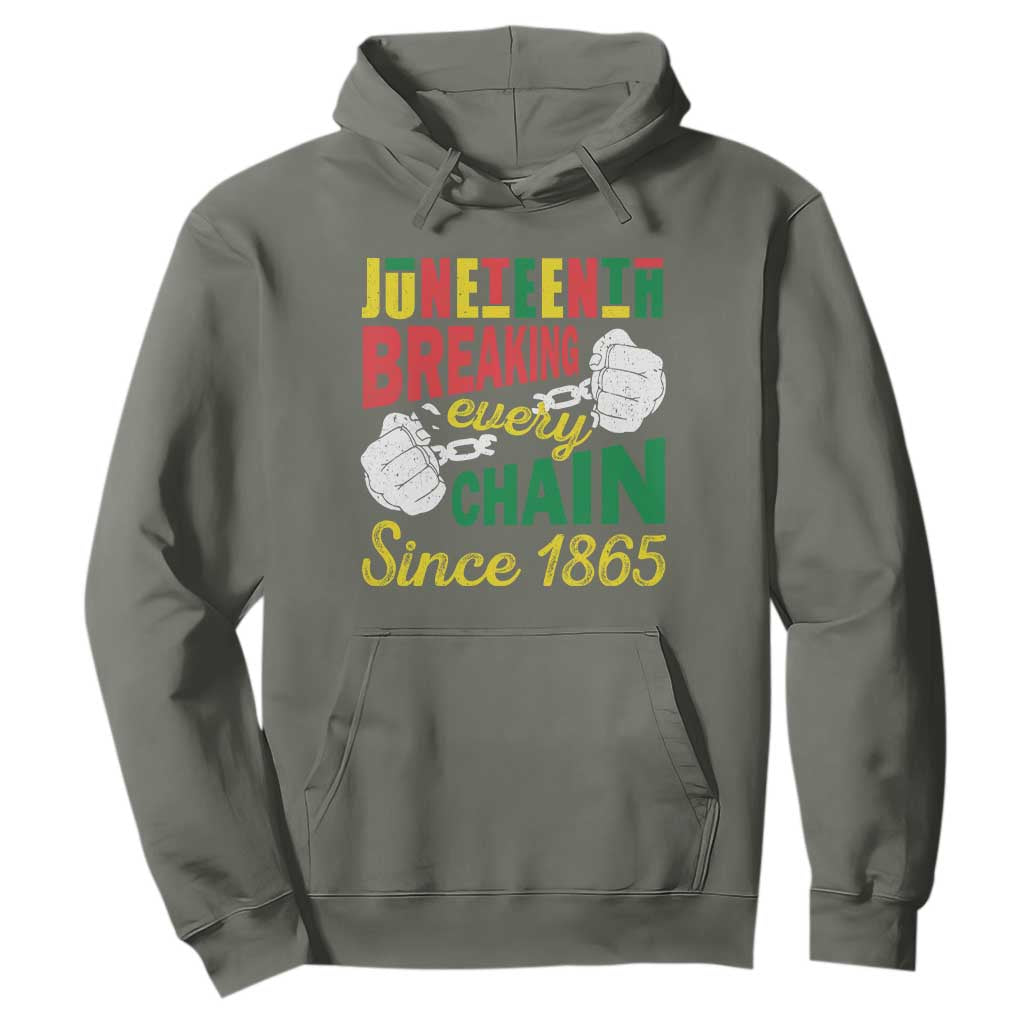 Juneteenth Hoodie Breaking Every Chain Since 1865 Black Pride
