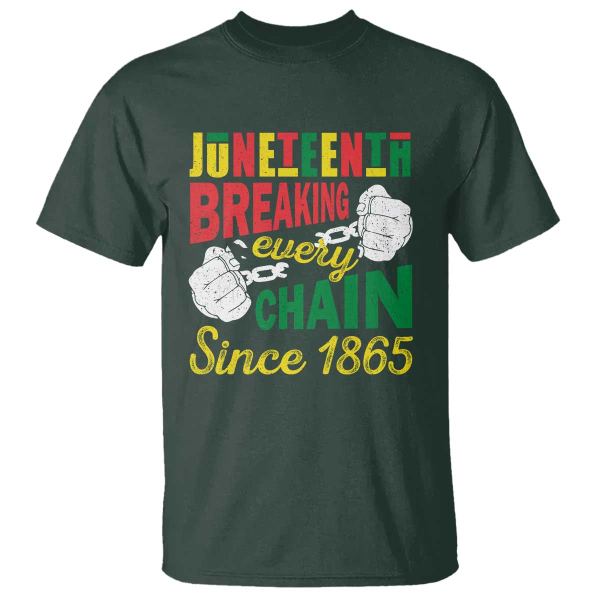 Juneteenth T Shirt Breaking Every Chain Since 1865 Black Pride