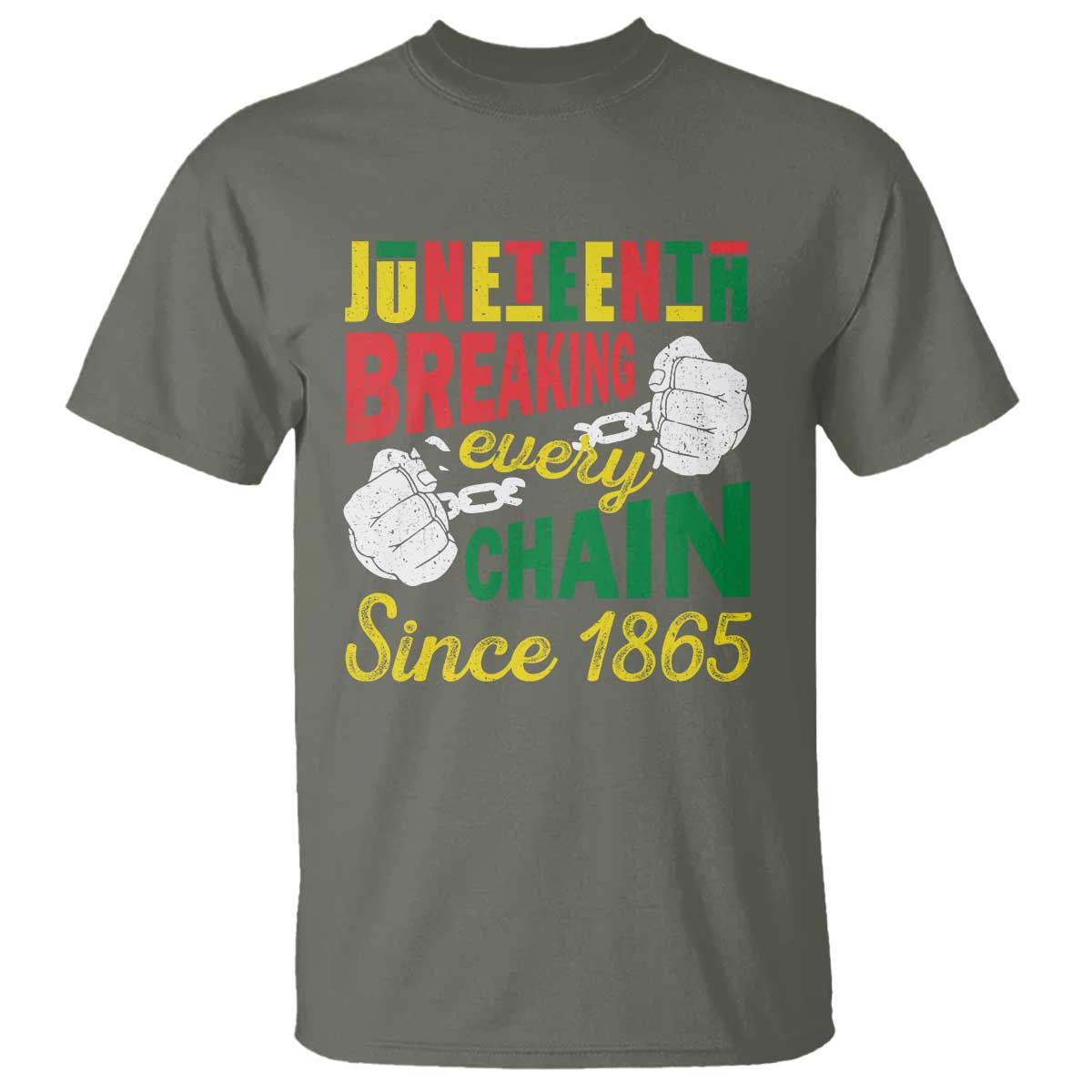 Juneteenth T Shirt Breaking Every Chain Since 1865 Black Pride