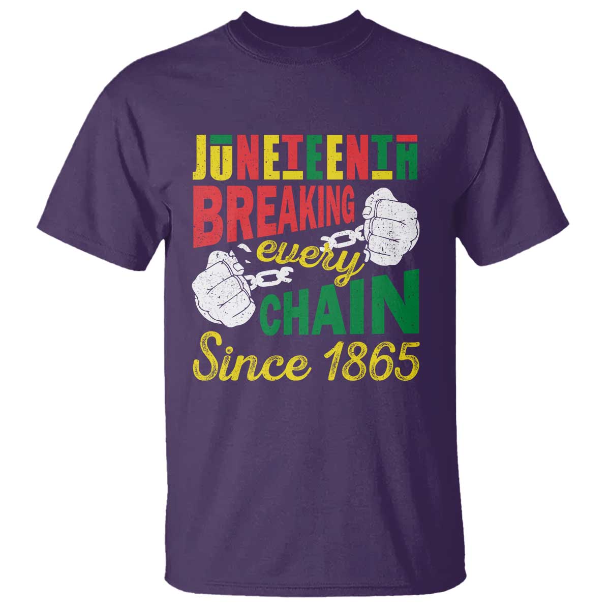 Juneteenth T Shirt Breaking Every Chain Since 1865 Black Pride
