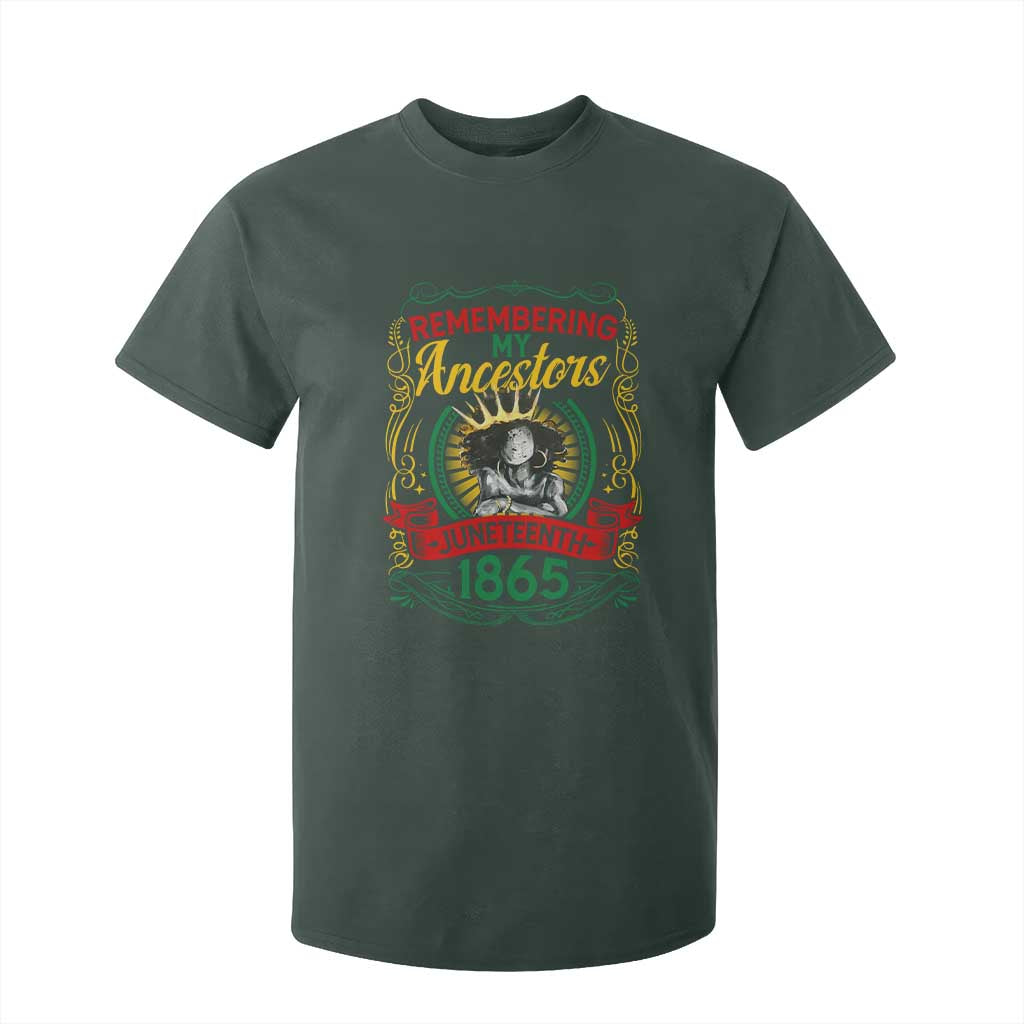 Juneteenth T Shirt For Kid Remembering My Ancestors Melanin Black Women Pride