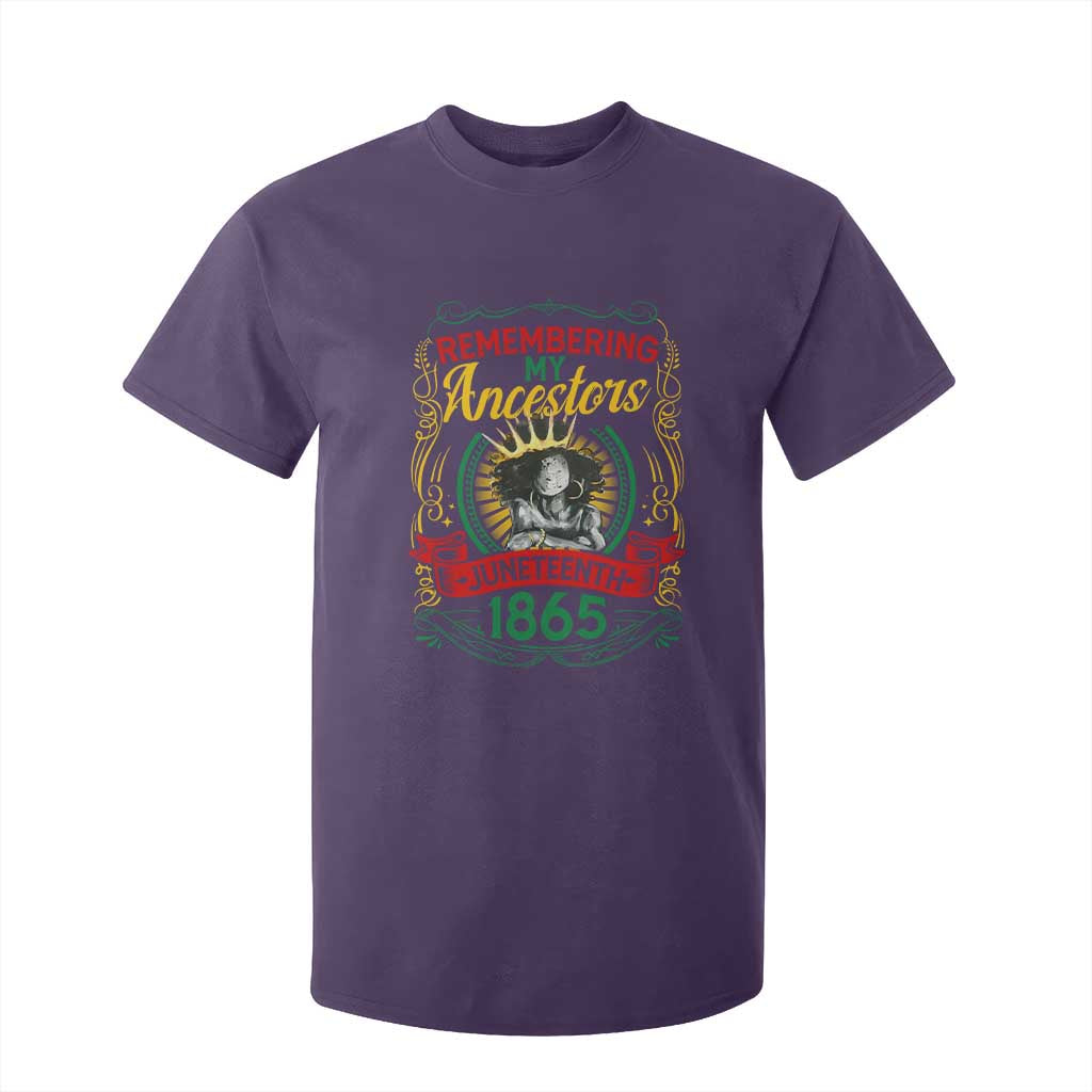 Juneteenth T Shirt For Kid Remembering My Ancestors Melanin Black Women Pride
