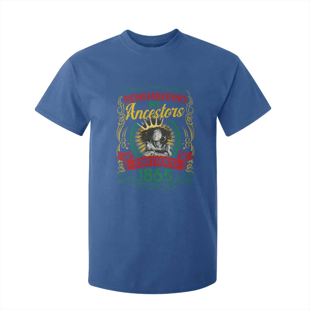 Juneteenth T Shirt For Kid Remembering My Ancestors Melanin Black Women Pride
