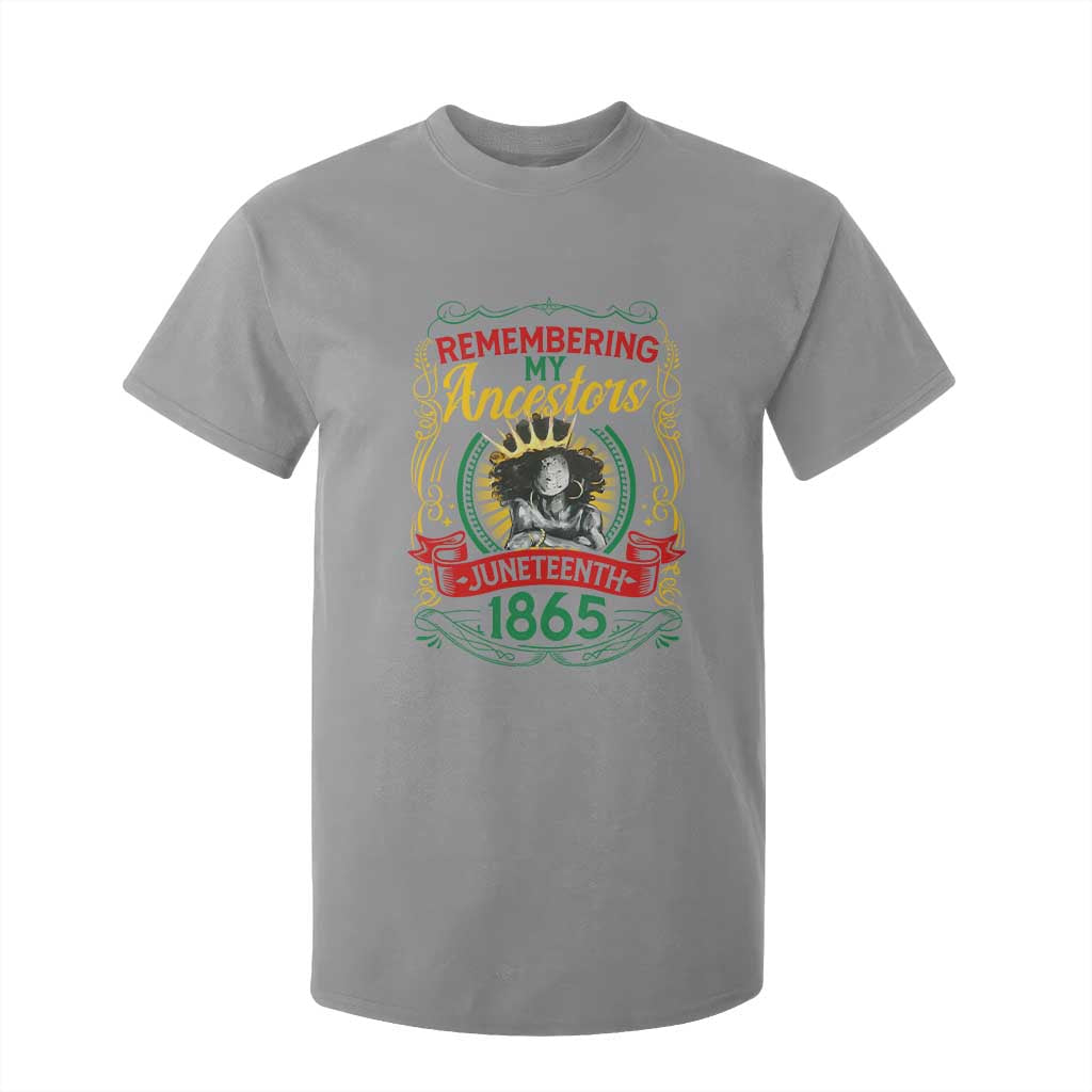 Juneteenth T Shirt For Kid Remembering My Ancestors Melanin Black Women Pride
