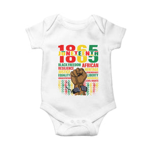 1865 Juneteenth Baby Onesie Black Freedom African Resilience Remembrance