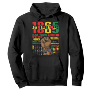 1865 Juneteenth Hoodie Black Freedom African Resilience Remembrance