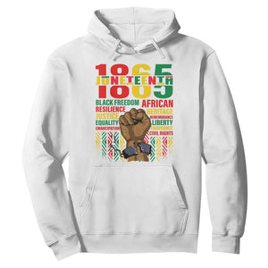 1865 Juneteenth Hoodie Black Freedom African Resilience Remembrance