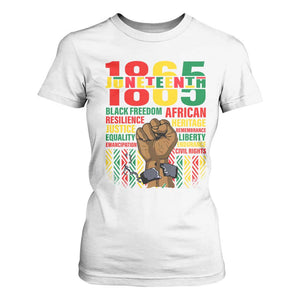 1865 Juneteenth T Shirt For Women Black Freedom African Resilience Remembrance