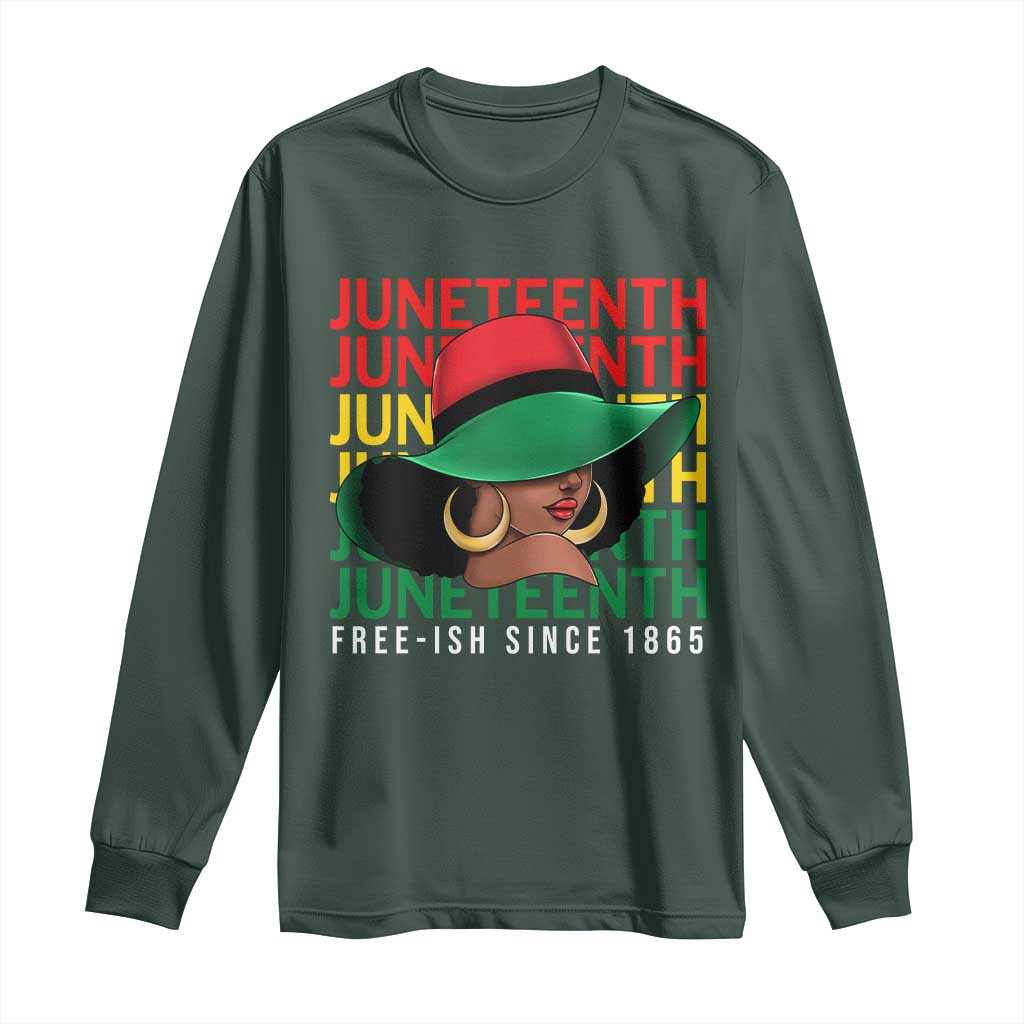 Juneteenth Long Sleeve Shirt Freeish Since 1865 Melanin Black Women Pride
