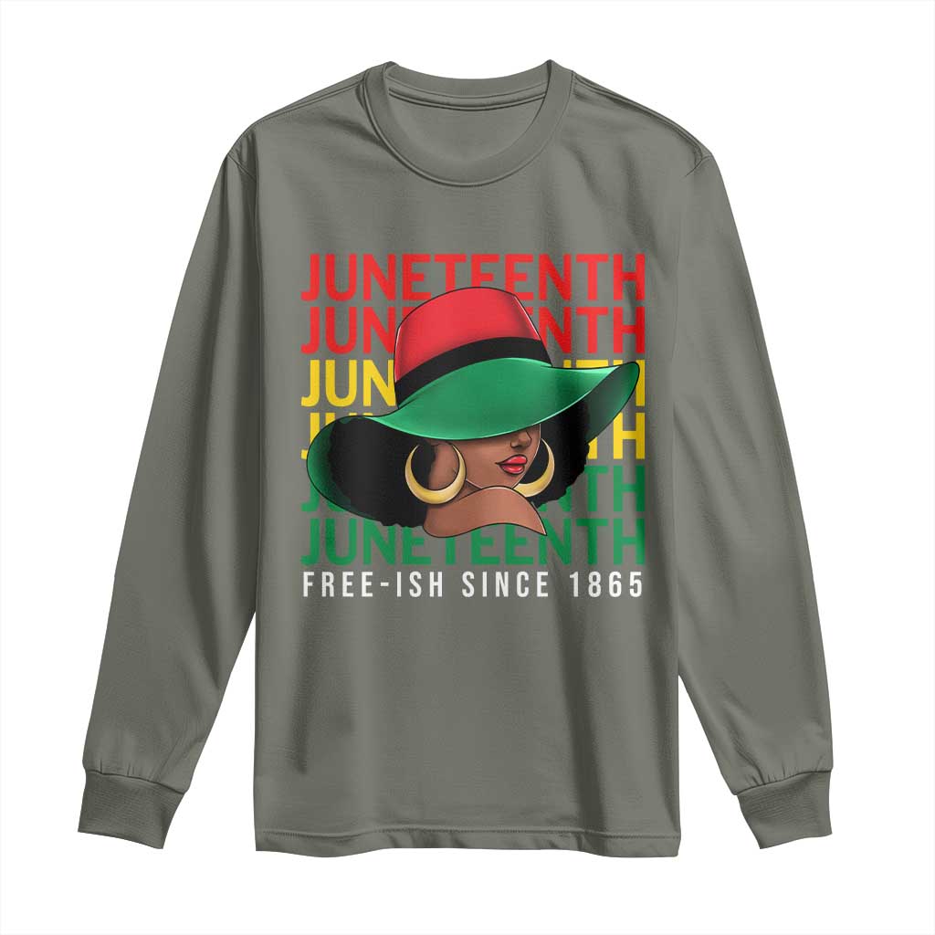 Juneteenth Long Sleeve Shirt Freeish Since 1865 Melanin Black Women Pride