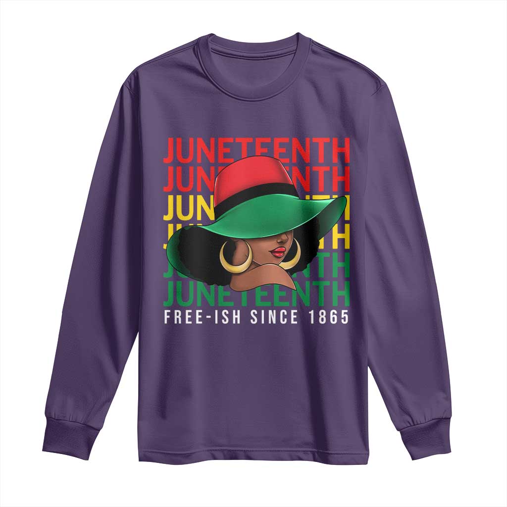 Juneteenth Long Sleeve Shirt Freeish Since 1865 Melanin Black Women Pride