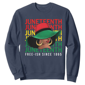 Juneteenth Sweatshirt Freeish Since 1865 Melanin Black Women Pride