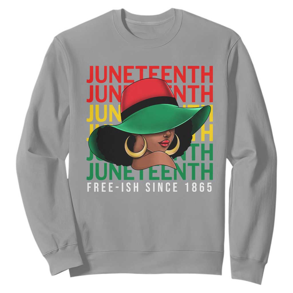 Juneteenth Sweatshirt Freeish Since 1865 Melanin Black Women Pride