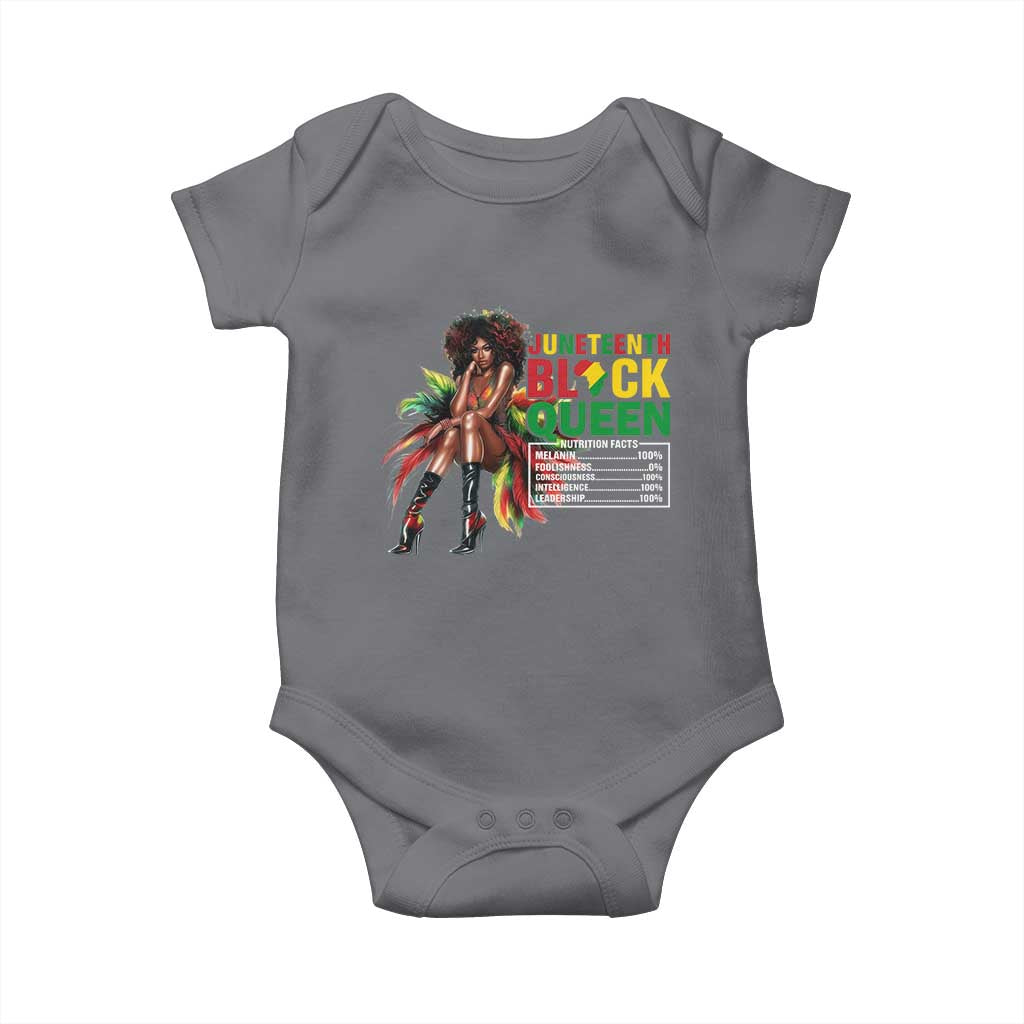 Juneteenth Baby Onesie Black Queen Nutritional Facts African American