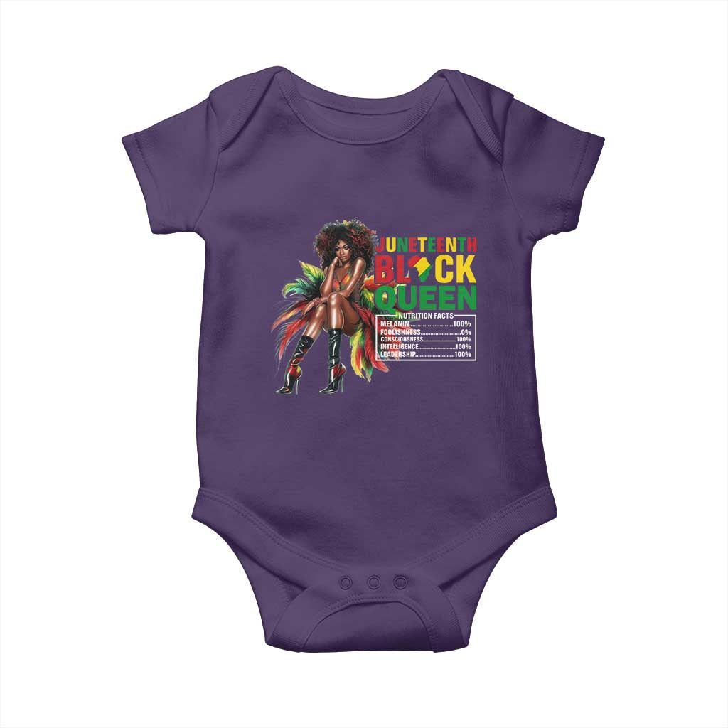 Juneteenth Baby Onesie Black Queen Nutritional Facts African American