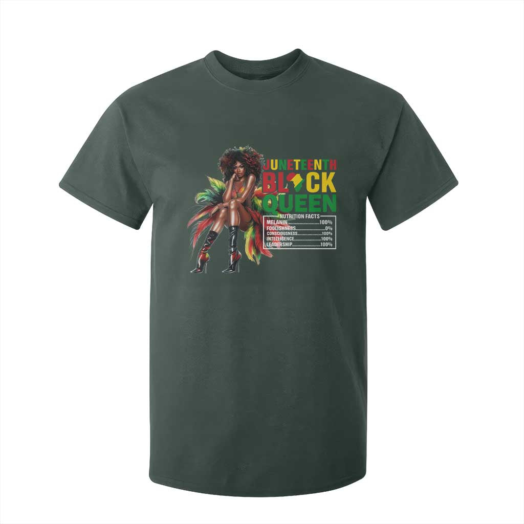 Juneteenth T Shirt For Kid Black Queen Nutritional Facts African American