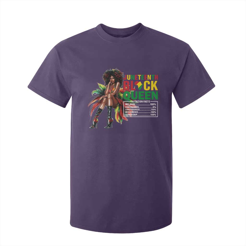 Juneteenth T Shirt For Kid Black Queen Nutritional Facts African American