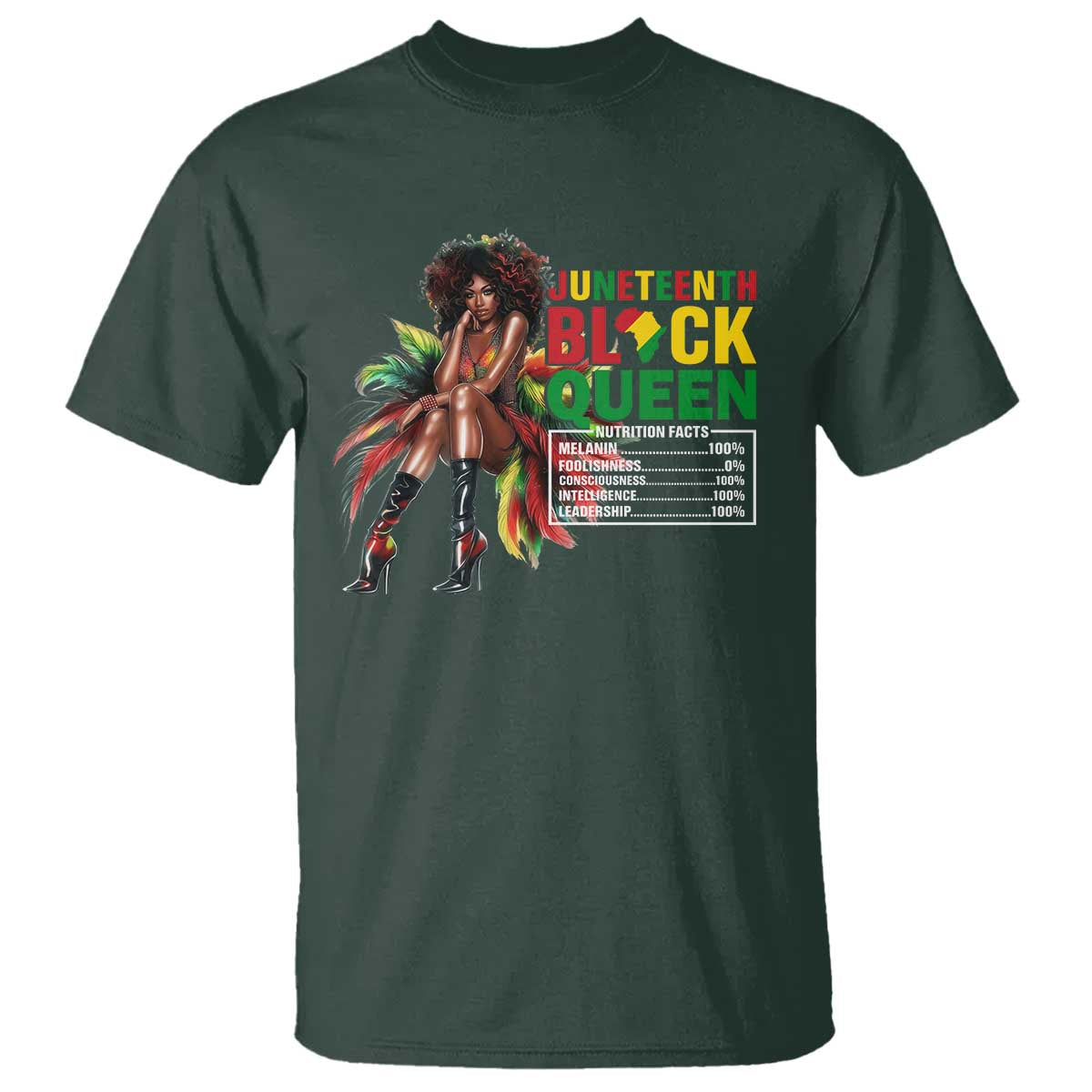 Juneteenth T Shirt Black Queen Nutritional Facts African American