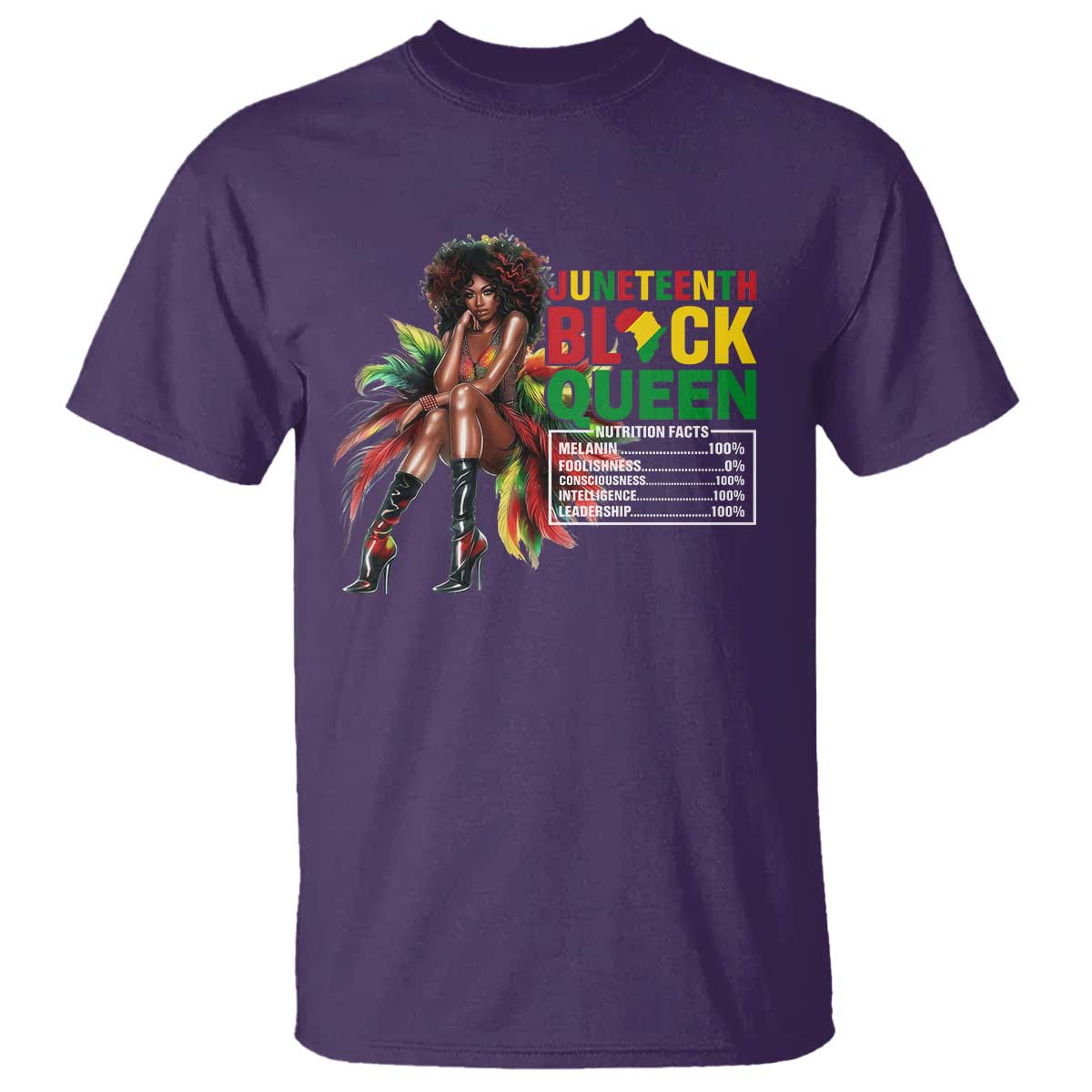 Juneteenth T Shirt Black Queen Nutritional Facts African American