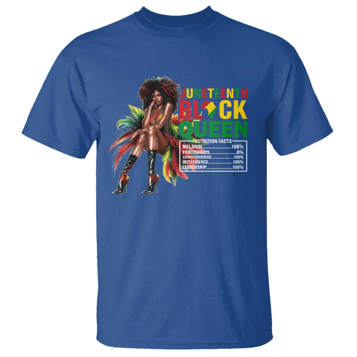 Juneteenth T Shirt Black Queen Nutritional Facts African American