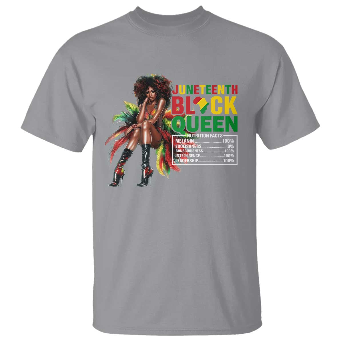Juneteenth T Shirt Black Queen Nutritional Facts African American