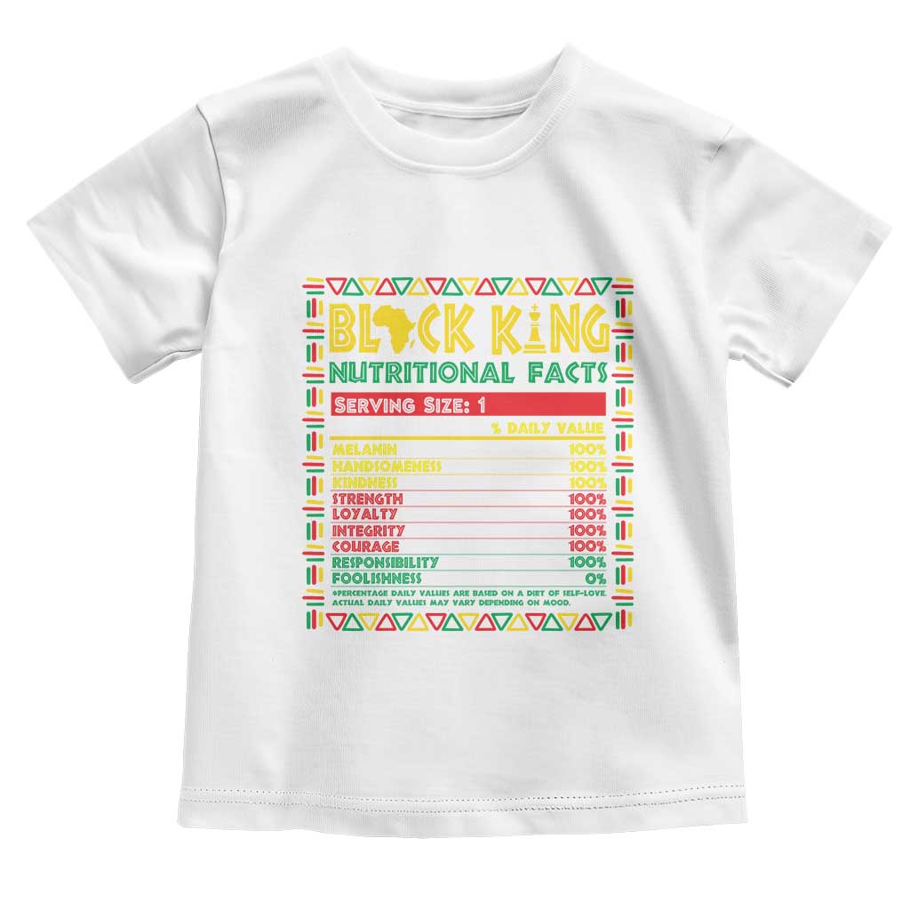 Juneteenth Baby Shirt Black King Nutritional Facts African American