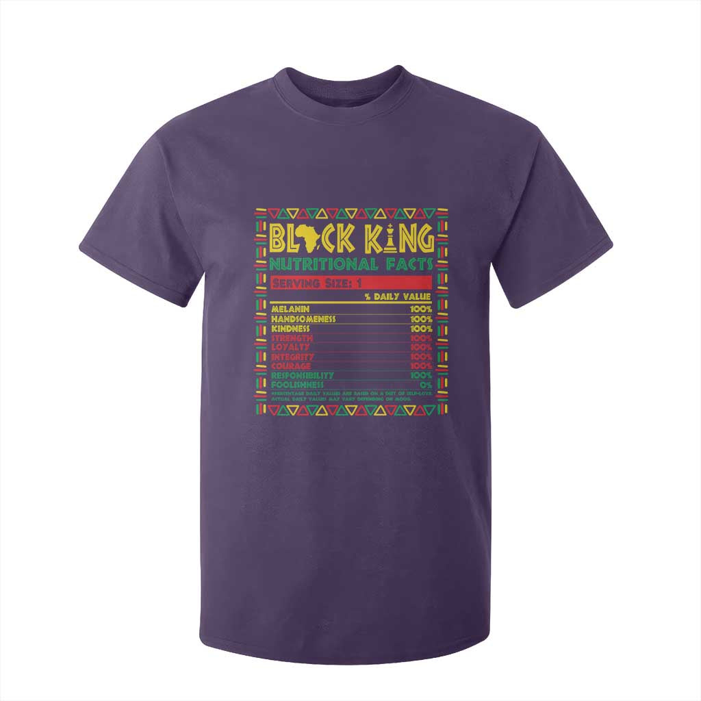 Juneteenth T Shirt For Kid Black King Nutritional Facts African American