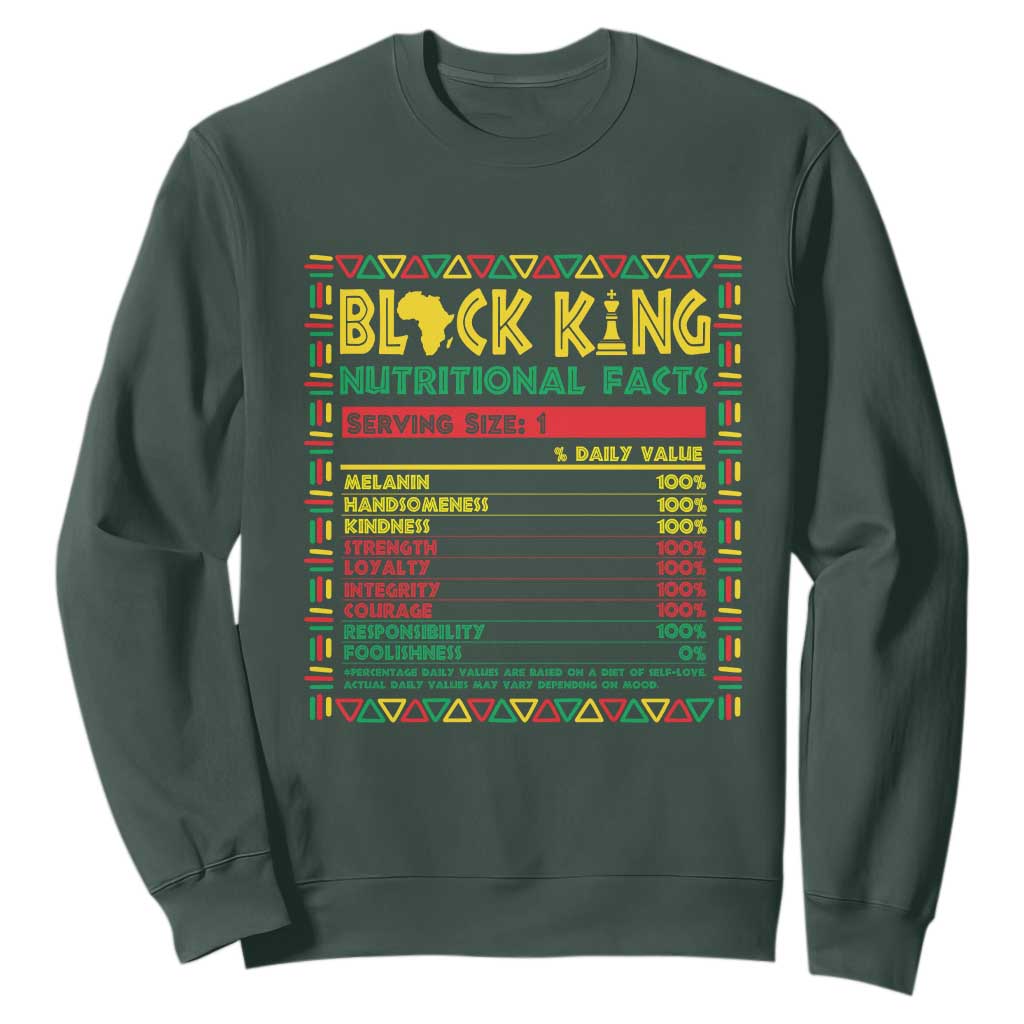 Juneteenth Sweatshirt Black King Nutritional Facts African American