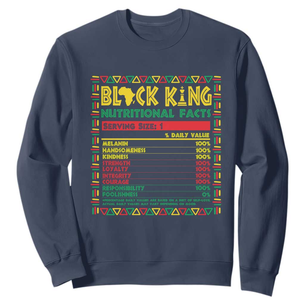 Juneteenth Sweatshirt Black King Nutritional Facts African American