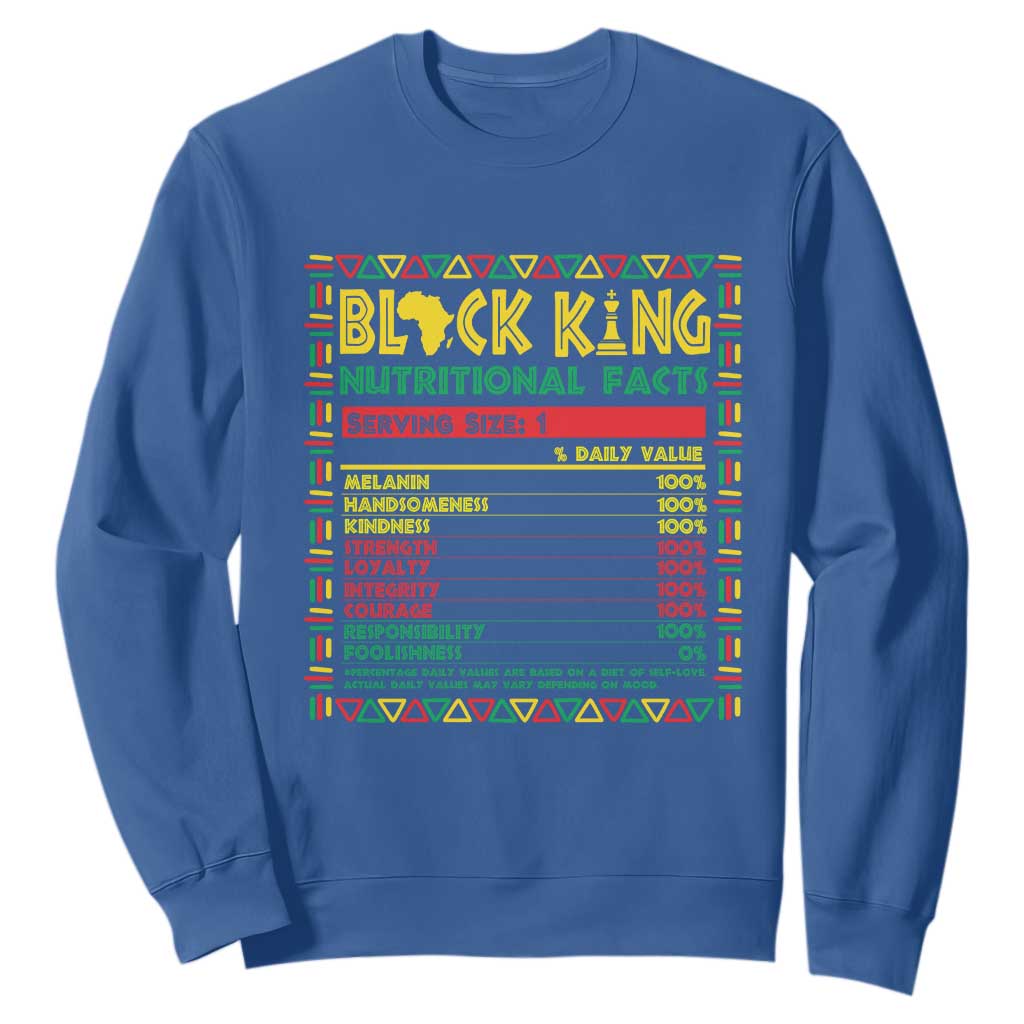 Juneteenth Sweatshirt Black King Nutritional Facts African American