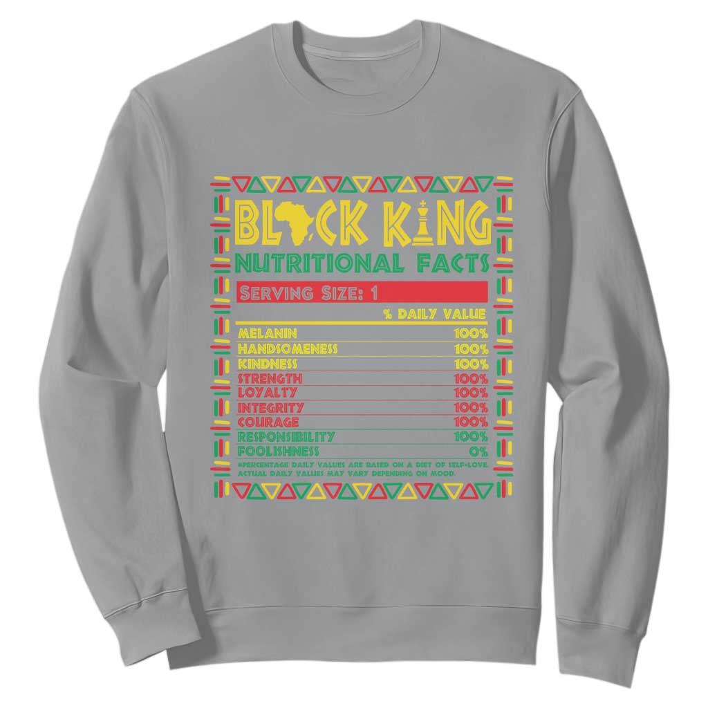 Juneteenth Sweatshirt Black King Nutritional Facts African American