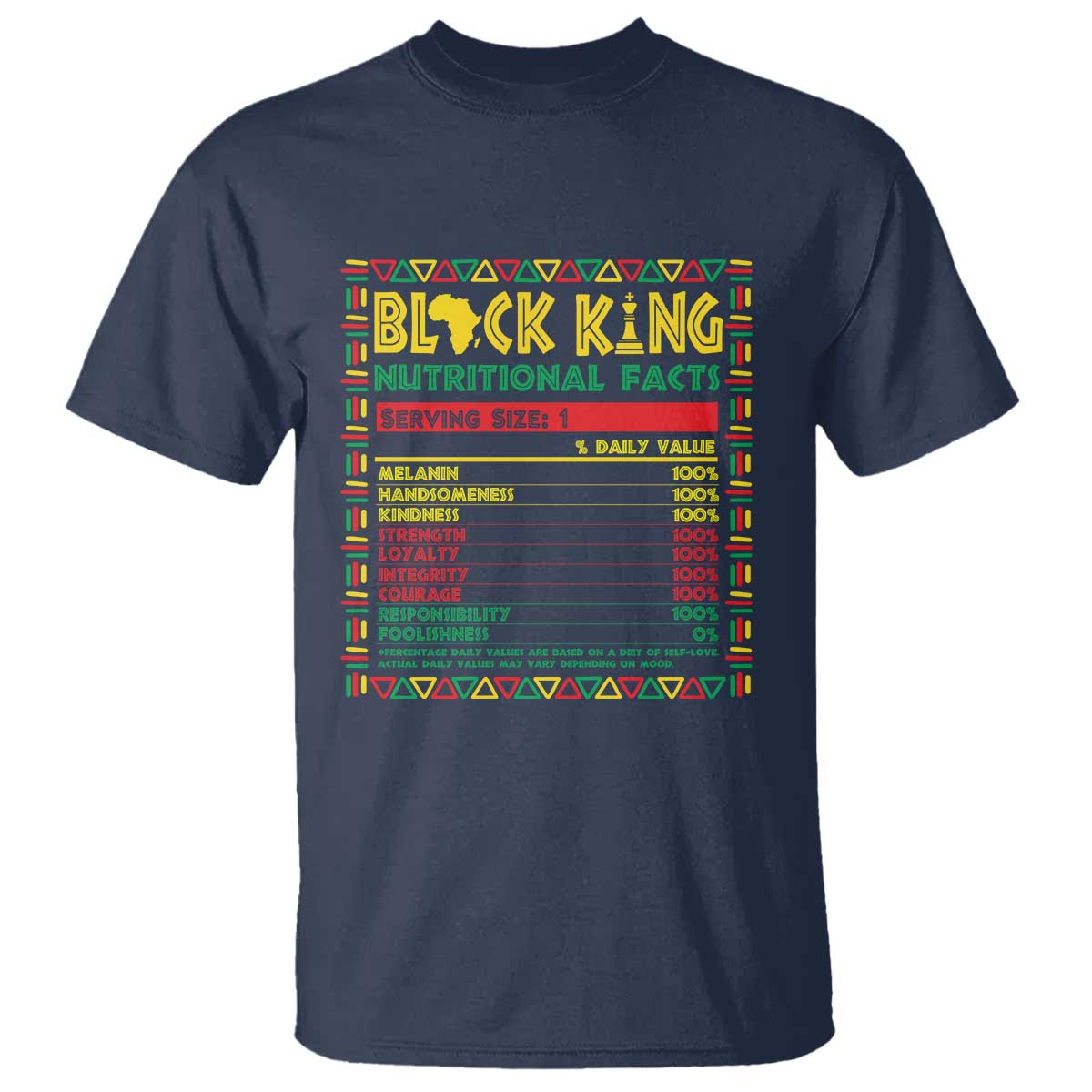 Juneteenth T Shirt Black King Nutritional Facts African American