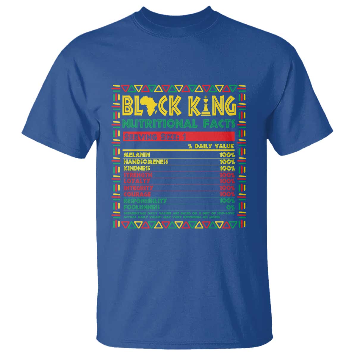 Juneteenth T Shirt Black King Nutritional Facts African American