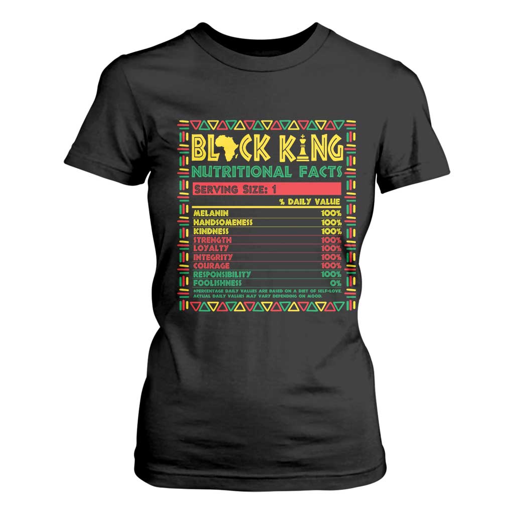 Juneteenth T Shirt For Women Black King Nutritional Facts African American