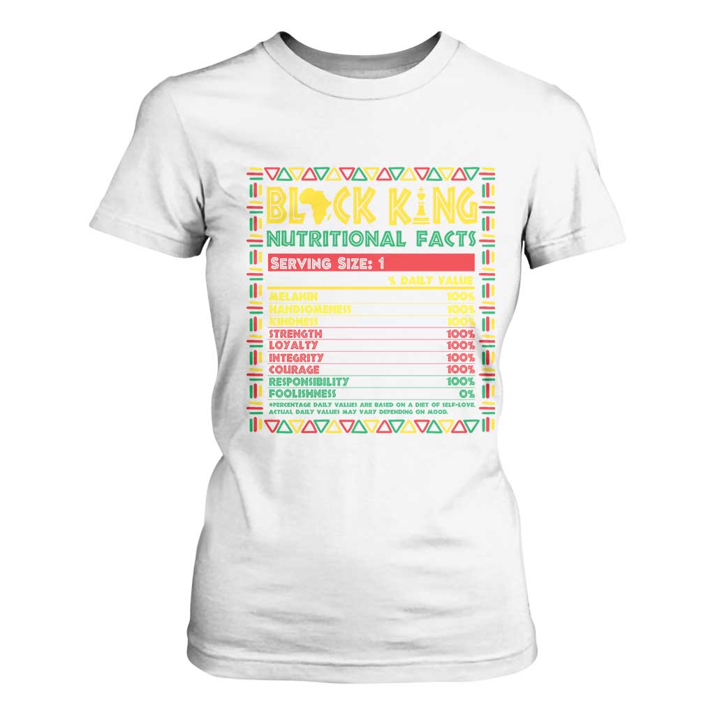 Juneteenth T Shirt For Women Black King Nutritional Facts African American
