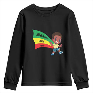Juneteenth 1865 Youth Long Sleeve Shirt Cool Melanin Black Boys Kids