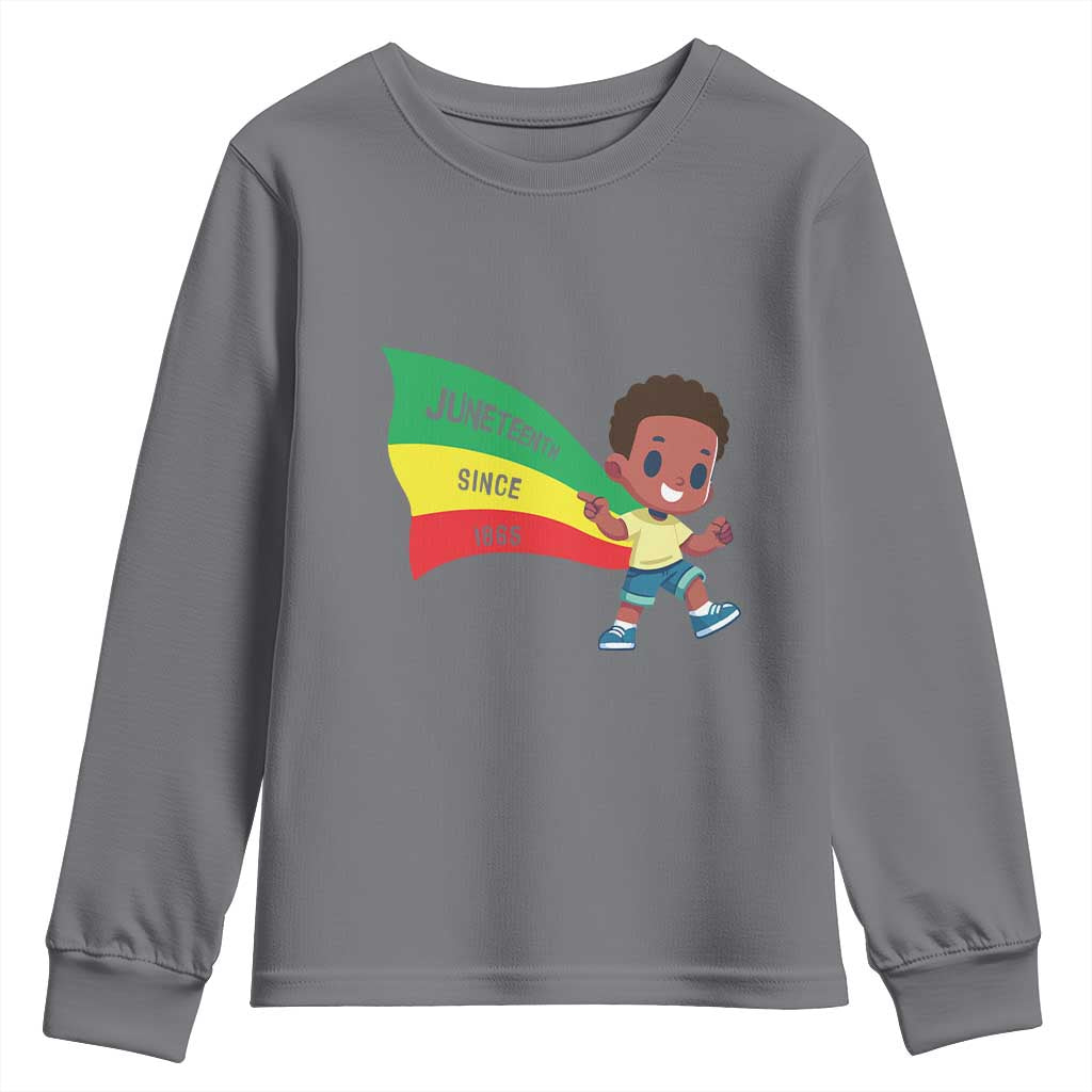 Juneteenth 1865 Youth Long Sleeve Shirt Cool Melanin Black Boys Kids