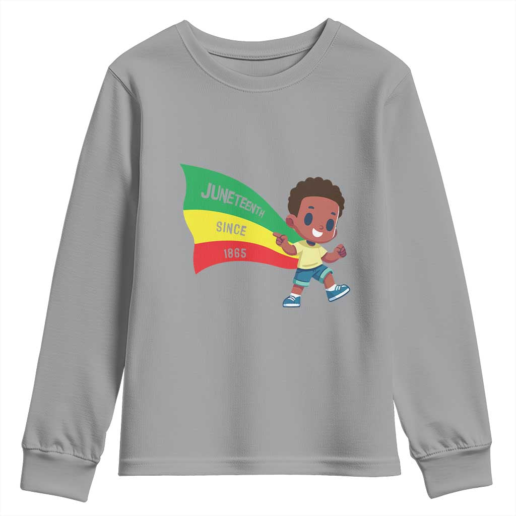 Juneteenth 1865 Youth Long Sleeve Shirt Cool Melanin Black Boys Kids