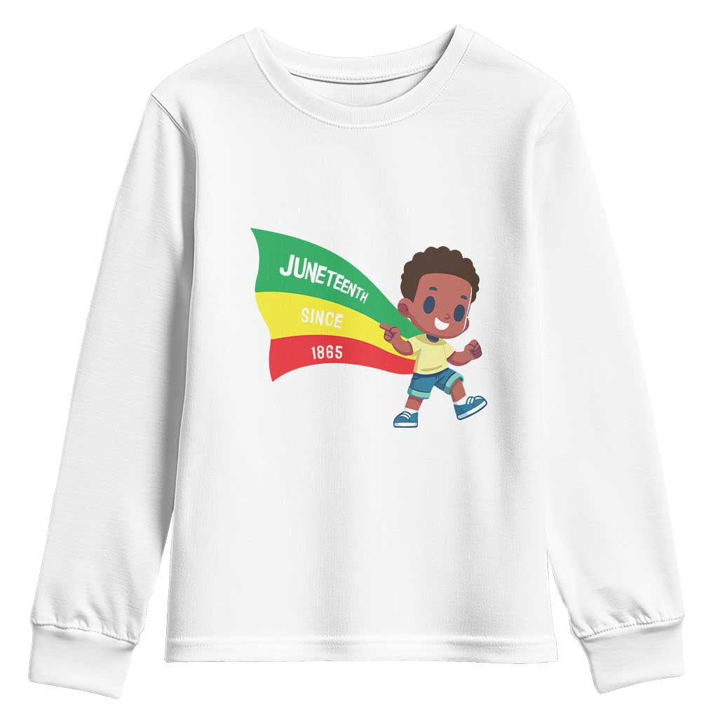 Juneteenth 1865 Youth Long Sleeve Shirt Cool Melanin Black Boys Kids