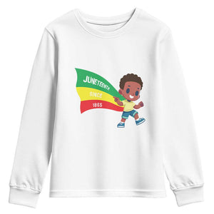 Juneteenth 1865 Youth Long Sleeve Shirt Cool Melanin Black Boys Kids