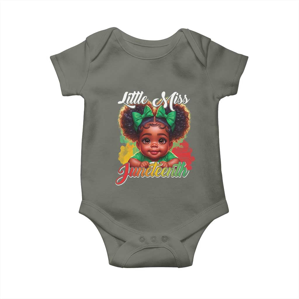 Juneteenth 1865 Baby Onesie Little Miss Cute Melanin Black Girls Kids