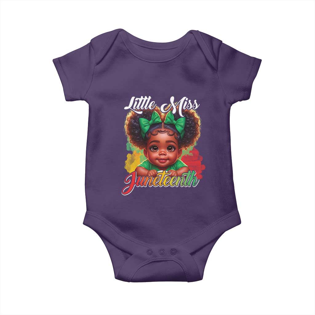 Juneteenth 1865 Baby Onesie Little Miss Cute Melanin Black Girls Kids
