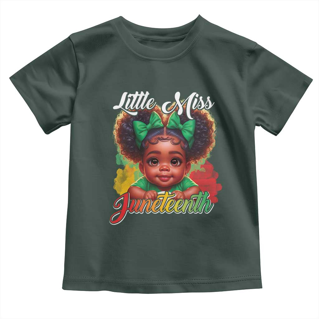 Juneteenth 1865 Baby Shirt Little Miss Cute Melanin Black Girls Kids