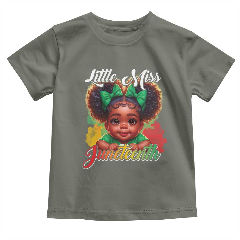 Juneteenth 1865 Baby Shirt Little Miss Cute Melanin Black Girls Kids