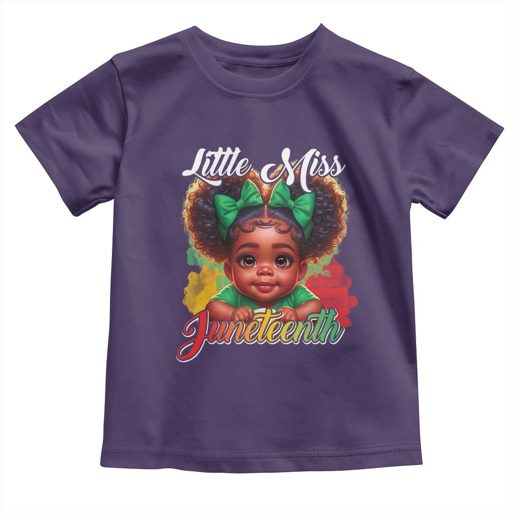Juneteenth 1865 Baby Shirt Little Miss Cute Melanin Black Girls Kids