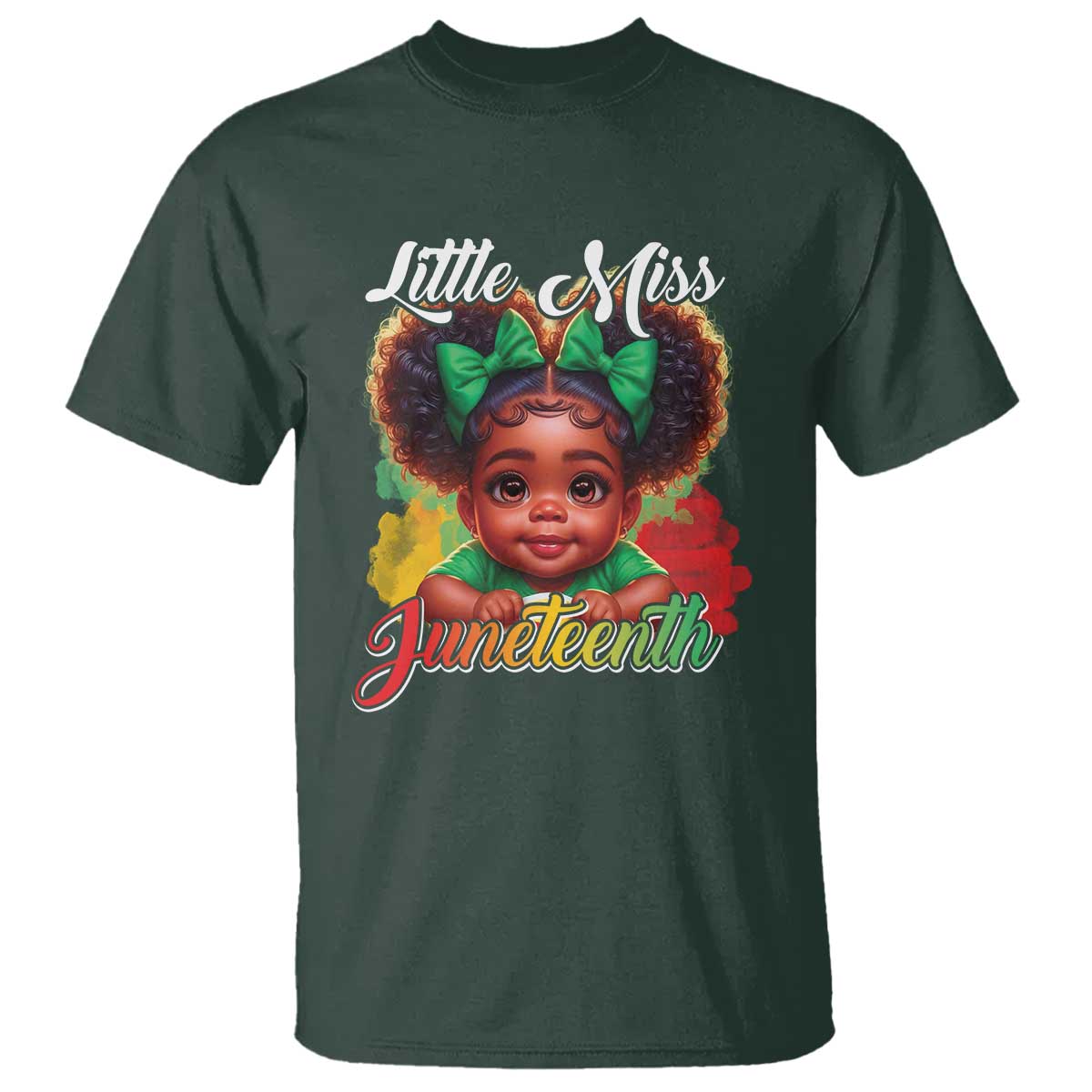 Juneteenth 1865 T Shirt Little Miss Cute Melanin Black Girls Kids