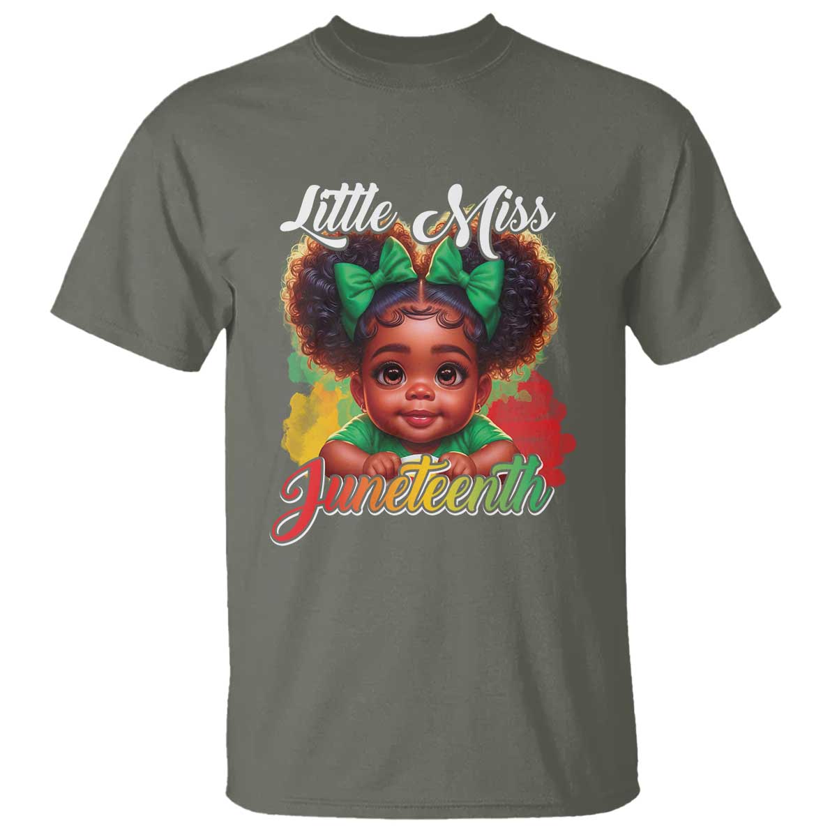 Juneteenth 1865 T Shirt Little Miss Cute Melanin Black Girls Kids