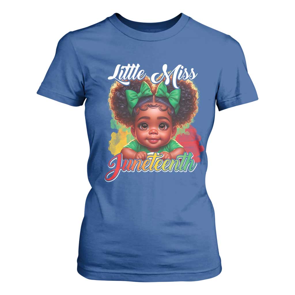 Juneteenth 1865 T Shirt For Women Little Miss Cute Melanin Black Girls Kids