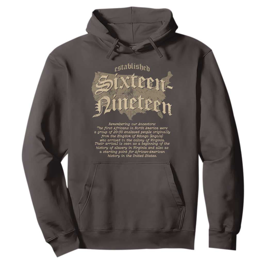 Black History Hoodie 1619 Sixteen-Nineteen Established