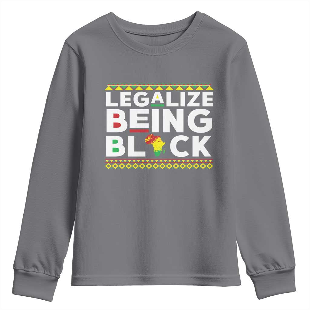 Black Pride Youth Sweatshirt Legalize Being Black History